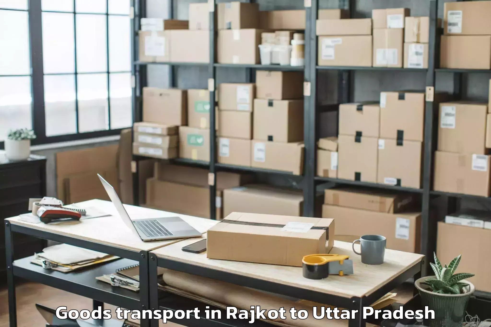 Book Your Rajkot to Khalilabad Goods Transport Today